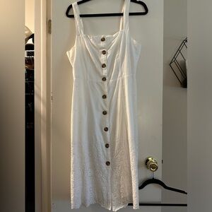 White Gap Midi Dress